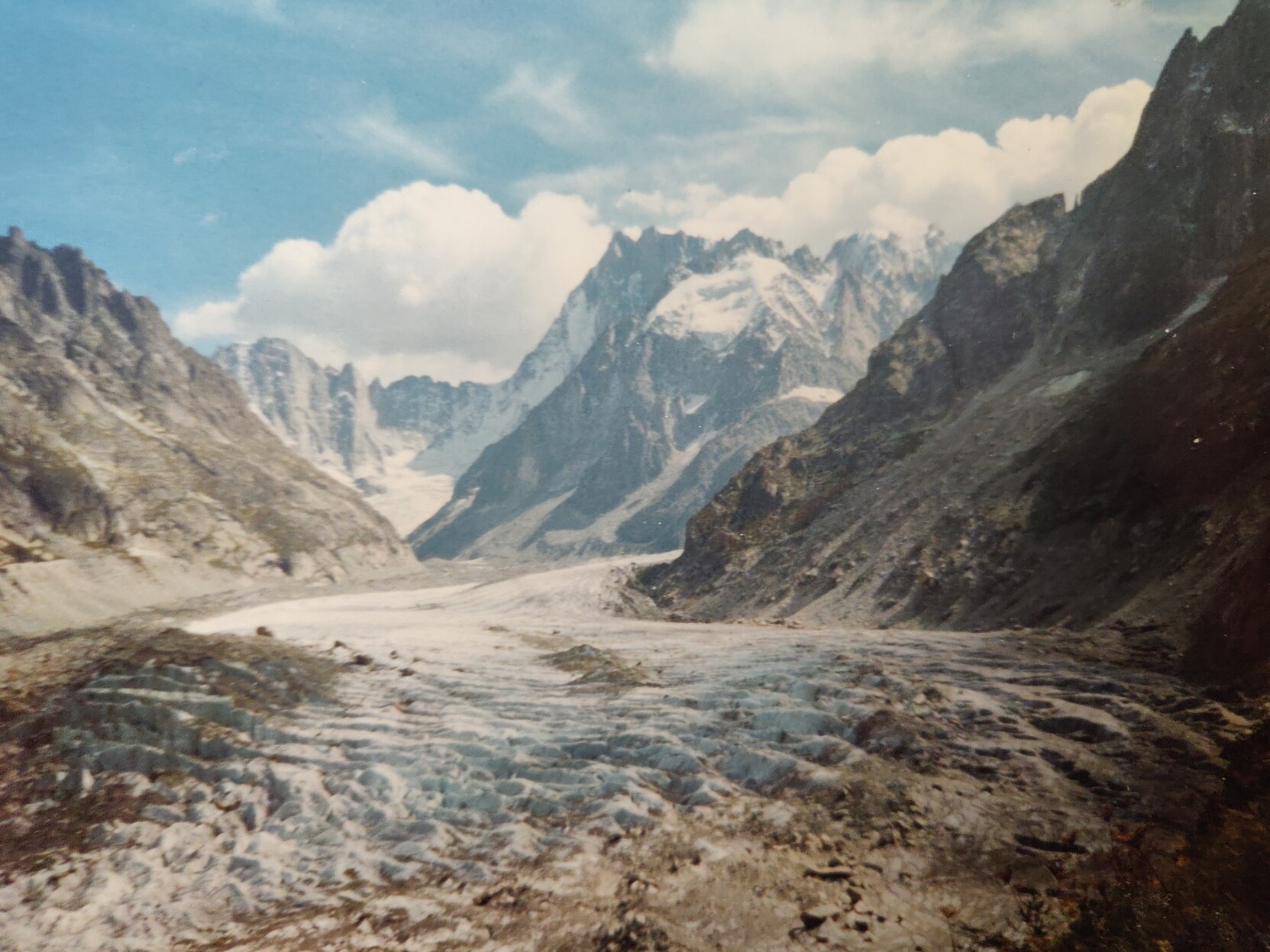 View over the Mer de Glace July 1983