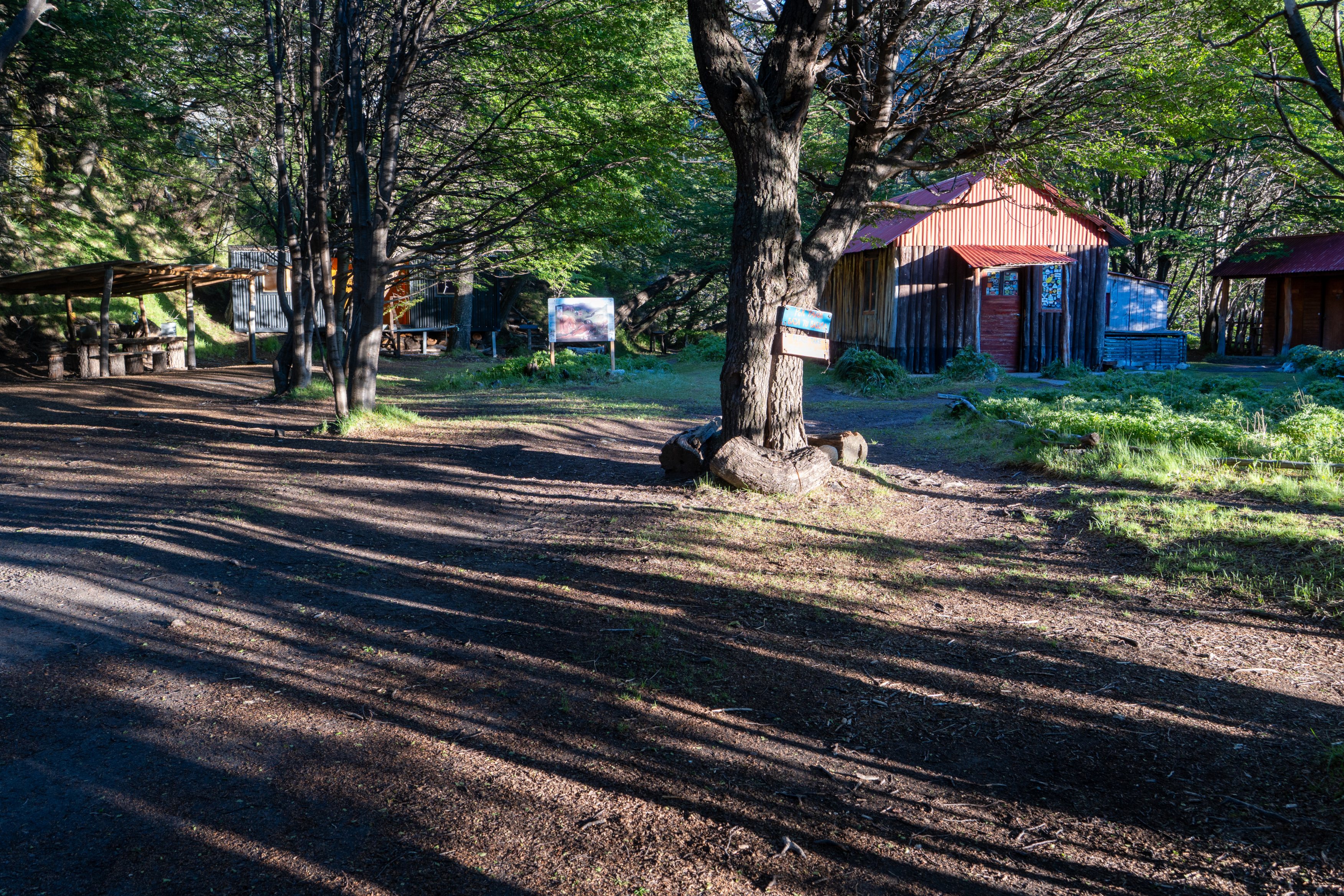 Cooking area, dormitory and toilet block