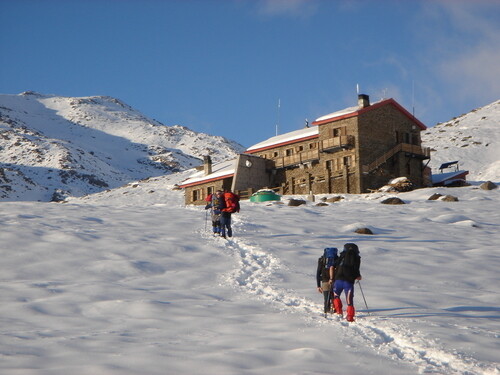 This is the Refugio Poqueira, an 84 bed refuge in Spain's Sierra Nevada mountain range.