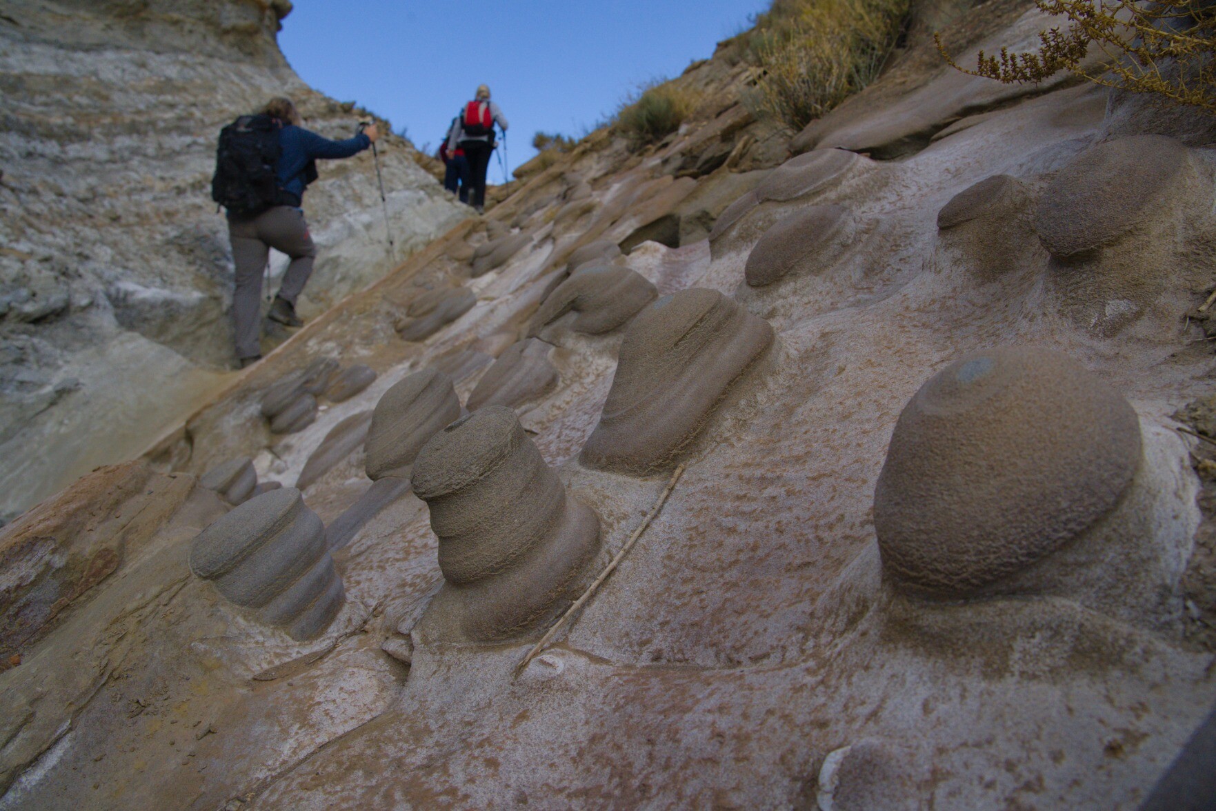 Strange round rock formations in Tabernas desert, Spain