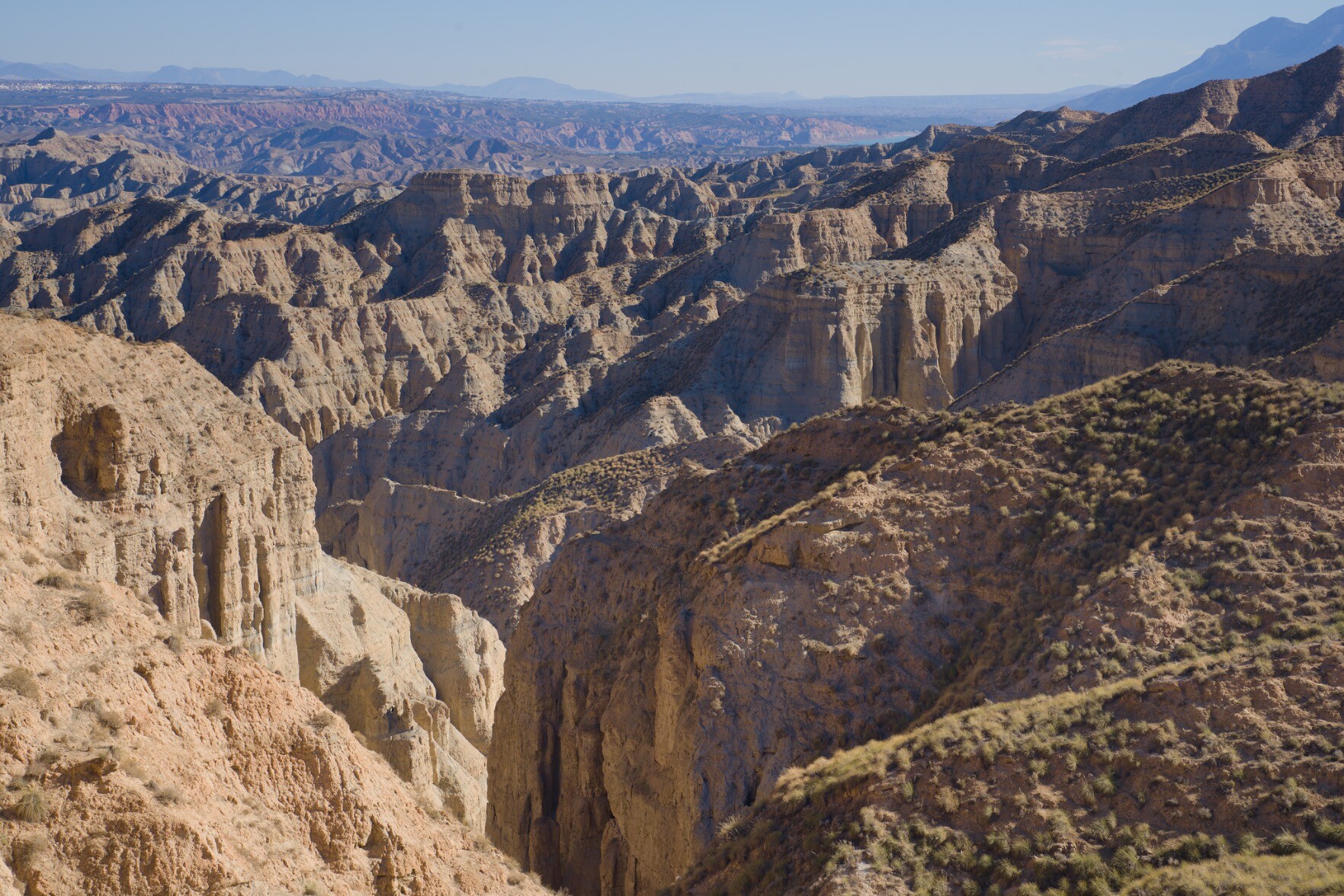 Dry badlands canyons in southern Spain