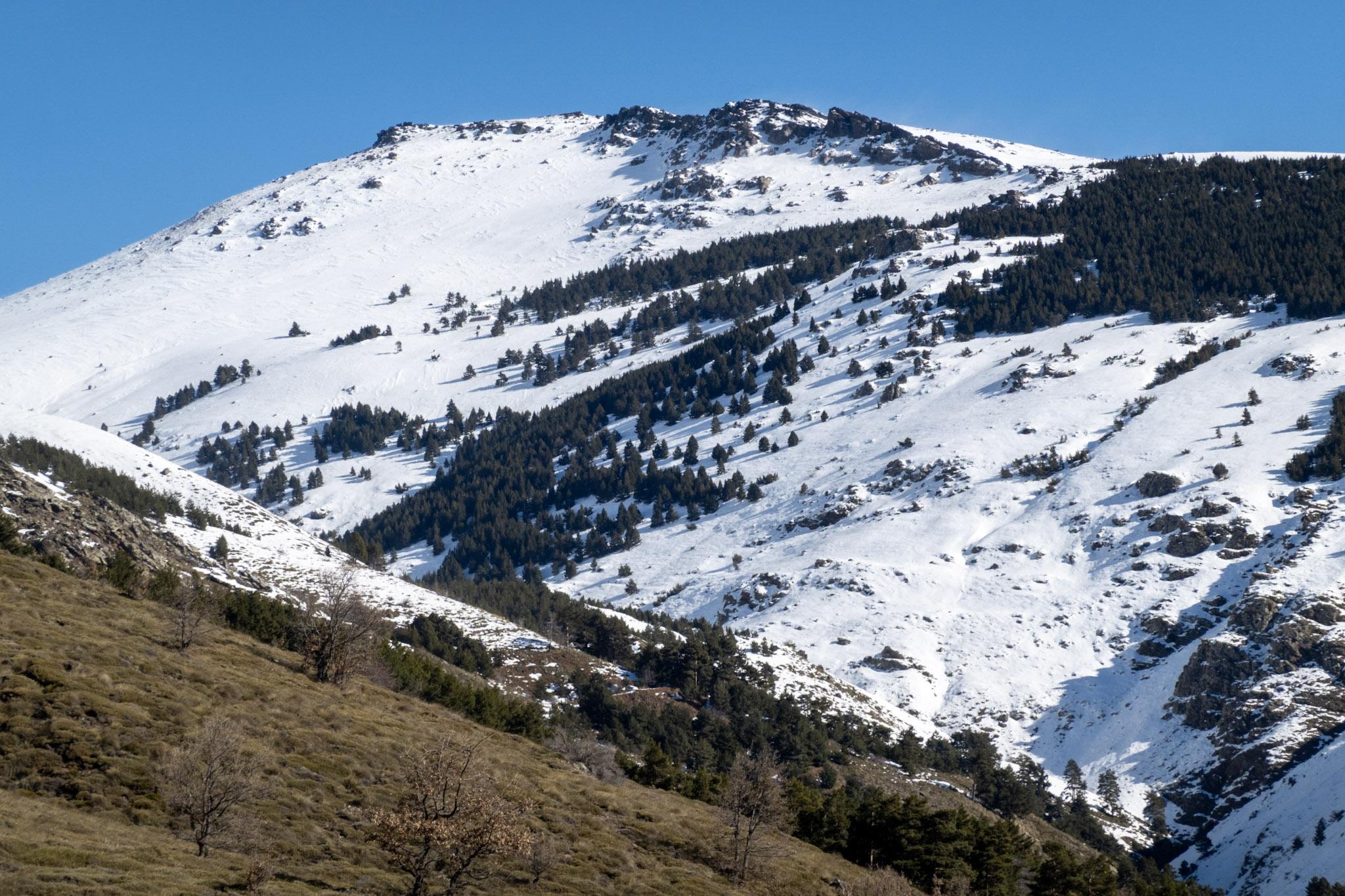 The peak of Las Alegas in Spains Sierra nevada
