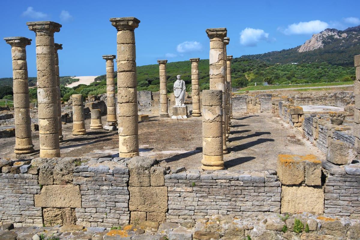 The Basilica and statue of Emperor Trajan