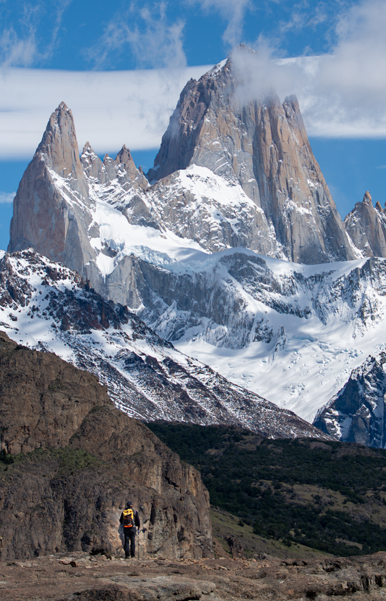 Richard stood in front of Mt Fitzroy